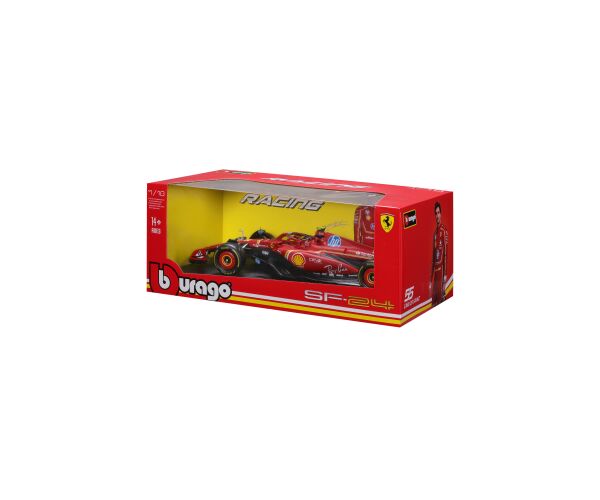 Bburago 1:18 Formula F1 Ferrari Scuderia SF-24(2024) nr.55 Carlos Sainz  - with driver and decorativ