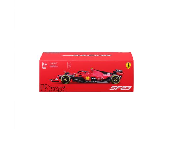 Bburago 1:24 Formula F1 Ferrari Scuderia SF-23 (2023) nr.55 Carlos Sainz  - Hard Case