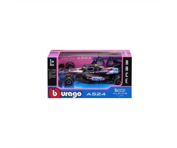 Bburago 1:43 RACE Formula F1 - BWT Alpine F1 Team A524 (2024) #10 (Pierre Gasly)
