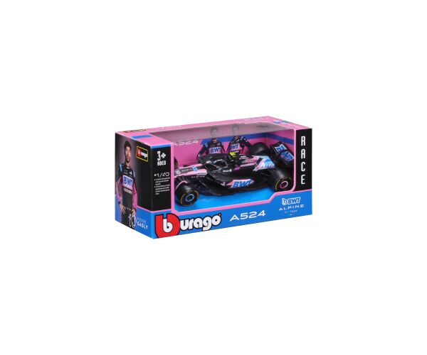 Bburago 1:43 RACE Formula F1 - BWT Alpine F1 Team A524 (2024) #10 (Pierre Gasly)
