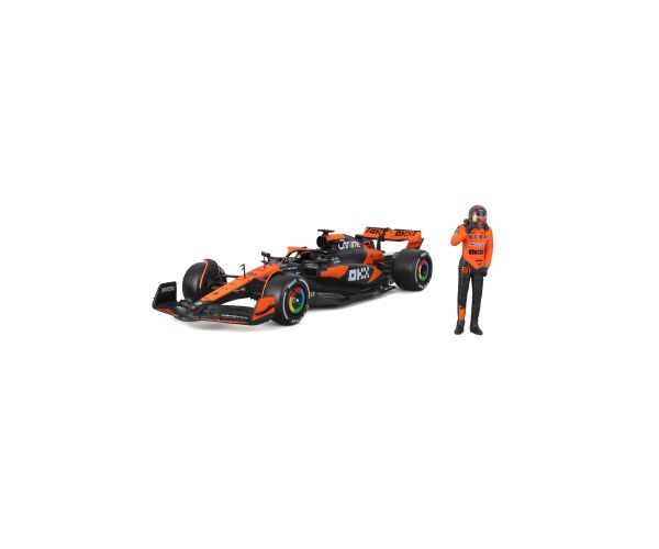 Bburago 1:24 RACE Formula F1 - McLaren F1 Team MCL38(2024) #81 (Oscar Piastr) -with driver and decor
