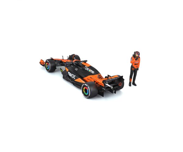 Bburago 1:24 RACE Formula F1 - McLaren F1 Team MCL38(2024) #81 (Oscar Piastr) -with driver and decor