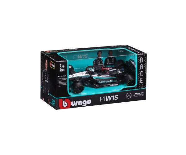 Bburago 1:43 RACE Formula F1 - Mercedes-AMG F1 W15 Performance (2024) #63 George Russel