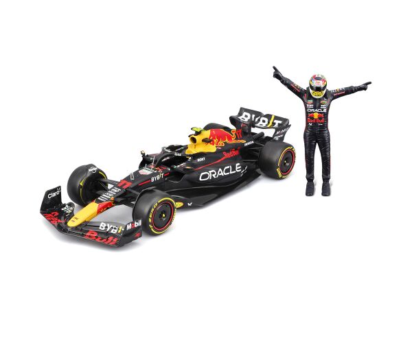 Bburago 1:24 RACE Formula F1 - Red Bull Racing RB19(2023) #11 (Sergio Peréz) -with driver and decora