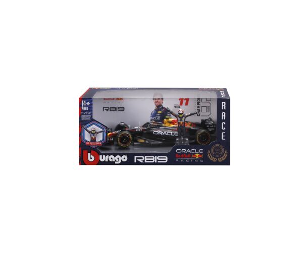 Bburago 1:24 RACE Formula F1 - Red Bull Racing RB19(2023) #11 (Sergio Peréz) -with driver and decora