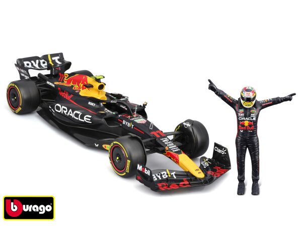 Bburago 1:24 RACE Formula F1 - Red Bull Racing RB19(2023) #11 (Sergio Peréz) -with driver and decora