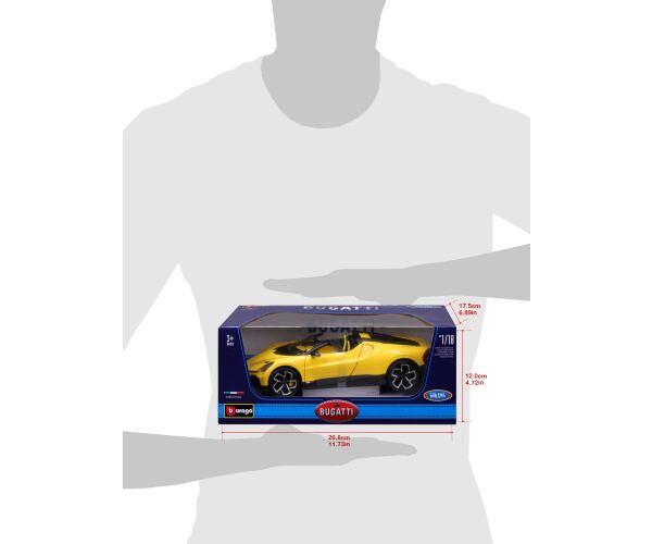 Bburago 1:18 TOP - Bugatti Mistral - Yellow