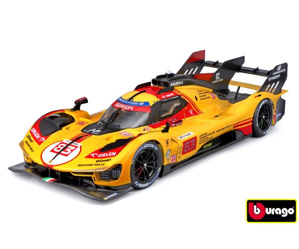 Bburago 1:18 Ferrari Racing 499P nr.83 Yellow 24H Le Mans 2024