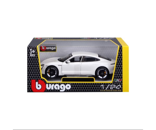 Bburago 1:24 Porsche Taycan Turbo S 2019 Carrara White