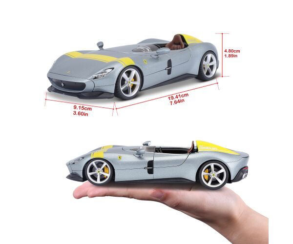 Bburago Ferrari Monza SP1 Silver Blue 1:24