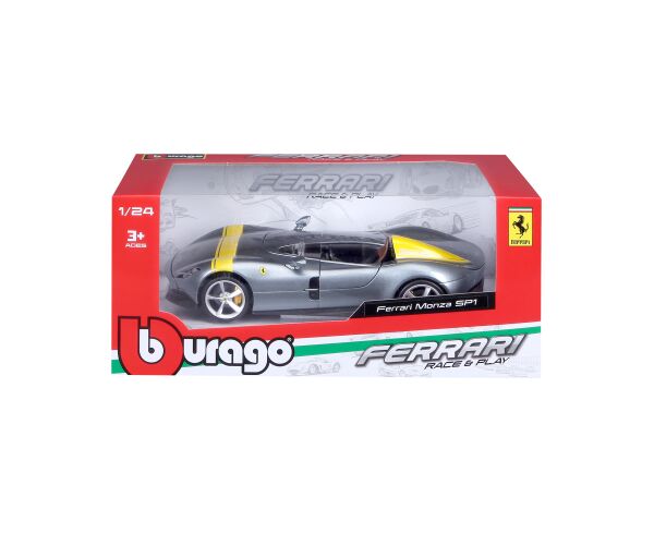 Bburago Ferrari Monza SP1 Silver Blue 1:24