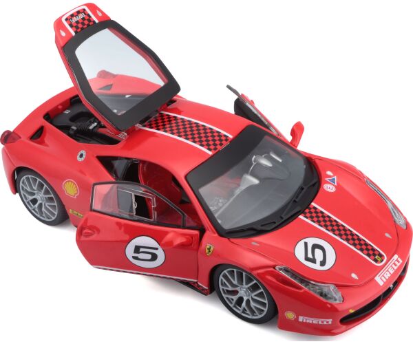 Bburago Ferrari Racing 458 Challenge červená 1:24