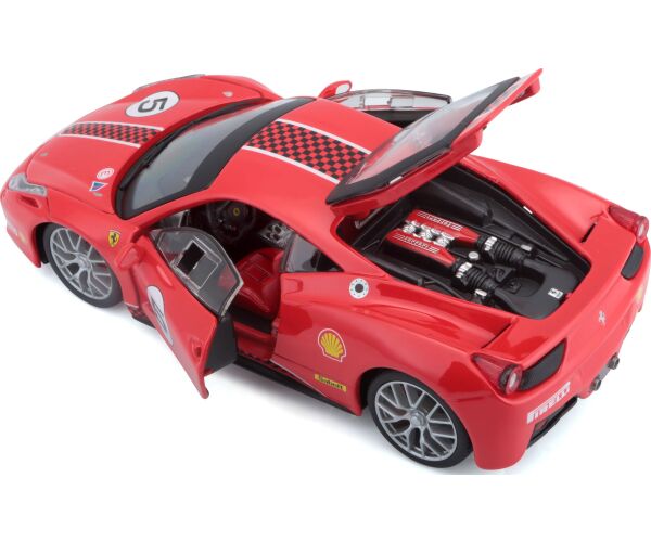 Bburago Ferrari Racing 458 Challenge červená 1:24