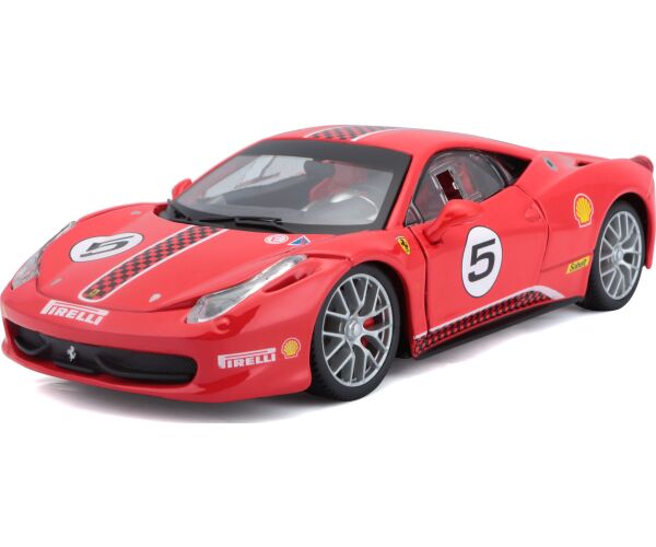 Bburago Ferrari Racing 458 Challenge červená 1:24