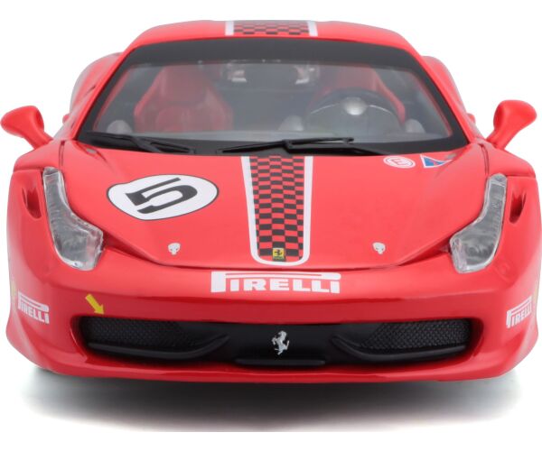 Bburago Ferrari Racing 458 Challenge červená 1:24