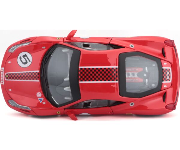Bburago Ferrari Racing 458 Challenge červená 1:24