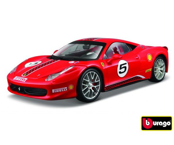Bburago Ferrari Racing 458 Challenge červená 1:24
