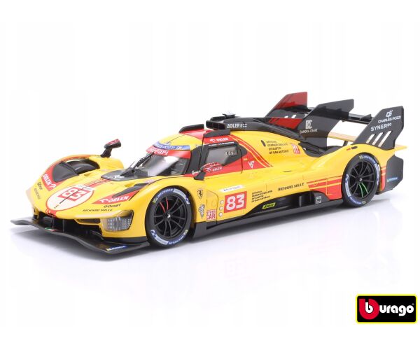 Bburago 1:24 Ferrari  Racing - 499P LMH yellow nr.83 - 24h Le Mans Livery 2024