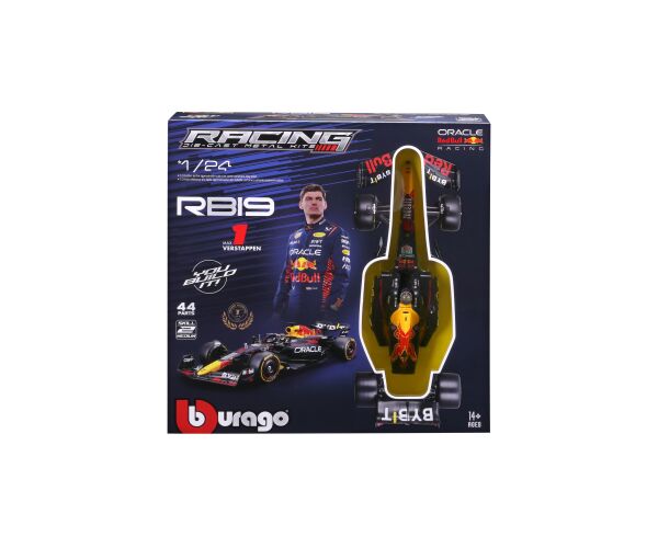 Bburago 1:24 RACE Formula F1 MODEL-KIT- Red Bull RB19(2023) #1 Max Verstappen with stand