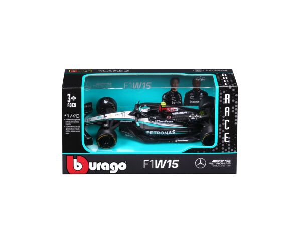 Bburago 1:43 RACE Formula F1 - Mercedes-AMG F1 W15 Performance (2024) #44 Lewis Hamilton