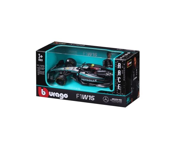 Bburago 1:43 RACE Formula F1 - Mercedes-AMG F1 W15 Performance (2024) #44 Lewis Hamilton