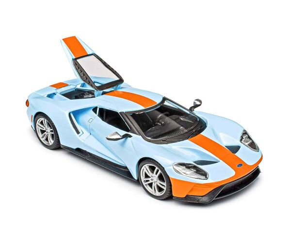 Bburago 1:32 Ford GT - 2019 - Light Blue/Orange