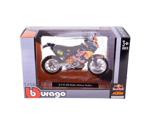 Bburago 1:18 WRB KTM CYCLE - KTM 450 Rally (Dakar Rally)