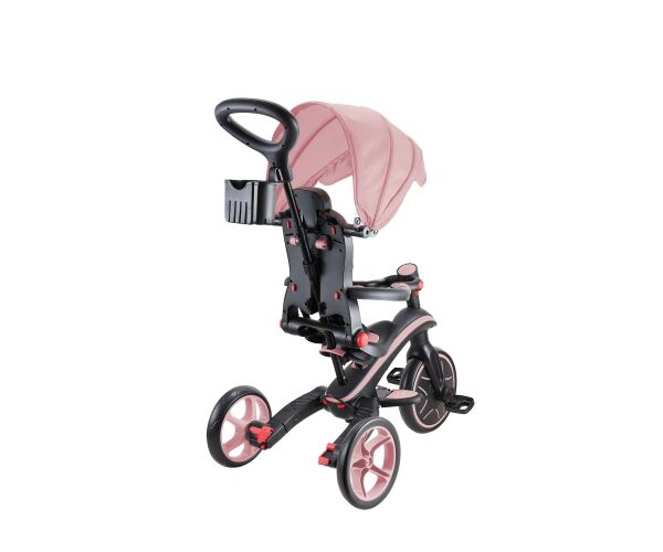Globber Tříkolka dětská skládací 4v1 - Deep Pastel Pink