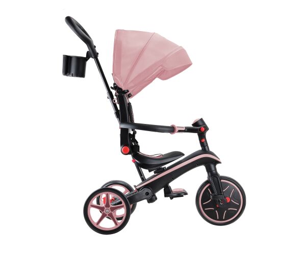 Globber Tříkolka dětská skládací 4v1 - Deep Pastel Pink