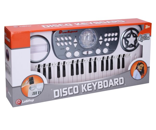 Klávesy s disco koulí a mikrofonem 50x21 cm