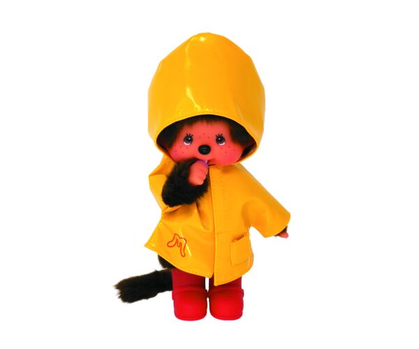 Monchhichi Mončiči chlapec ve žluté pláštěnce 20 cm
