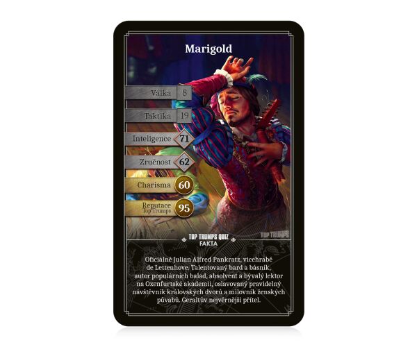 Zaklínač Top Trumps sběratelská karetní hra