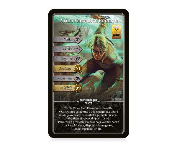 Zaklínač Top Trumps sběratelská karetní hra