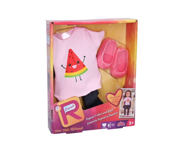 Addo Obleček - Tropické tričko a džíny - meloun