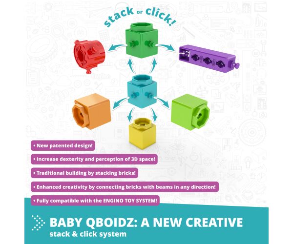 ENGINO Stavebnice BABY QBOIDZ - MY FIRST STEPS set malý