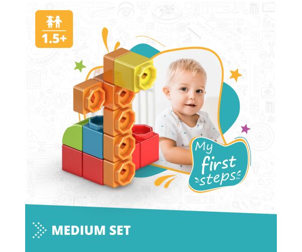 ENGINO Stavebnice BABY QBOIDZ - MY FIRST STEPS set střední