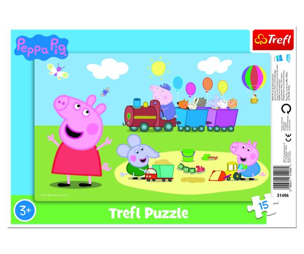 Trefl Puzzle vkládací 15 Šťastný vlak / Peppa Pig