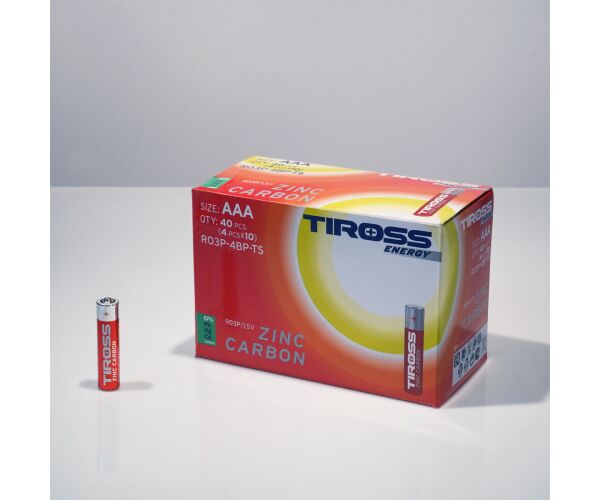 Baterie AAA (R03P, 1.5V) zinko-uhlíkové balení 4 ks