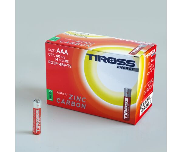 Baterie AAA (R03P, 1.5V) zinko-uhlíkové balení 4 ks