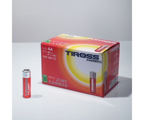 Baterie AA (R6P, 1.5V) zinko-uhlíkové balení 4 ks