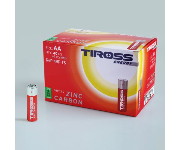 Baterie AA (R6P, 1.5V) zinko-uhlíkové balení 4 ks