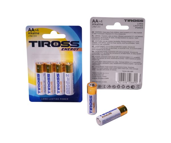 Baterie AA (LR6, 1.5V) alkalické balení 4 ks