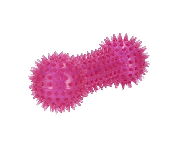 Hračka pro mazlíčky Kost pískací pro psy růžová 15 cm