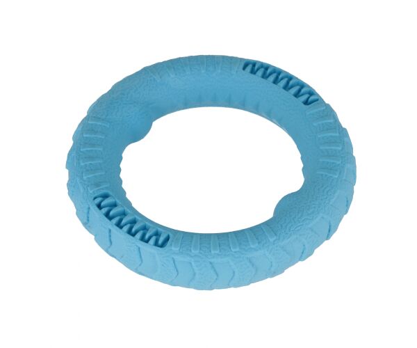 Hračka pro mazlíčky Dentální kroužek pro psy modrý 17 cm