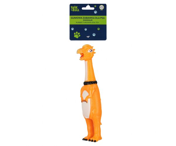 Hračka pro mazlíčky Gumový pískací dinosaurus pro psy 23 cm