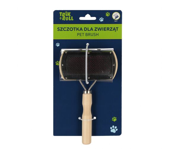 Kartáč na srst dřevěný 22 cm