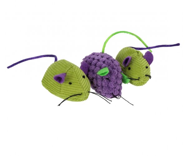 Hračka pro mazlíčky Myšky pro kočky set 3ks 6cm