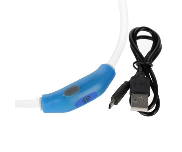 Obojek pro mazlíčky svítící LED USB 70 cm