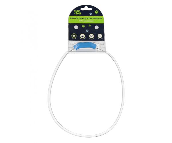 Obojek pro mazlíčky svítící LED USB 70 cm