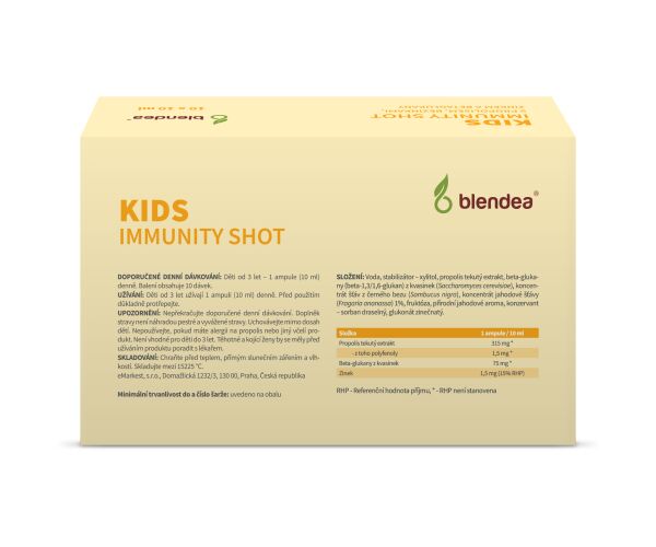 Blendea Immunity Shot pro děti s propolisem a beta-glukany 10 ml